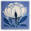 Motawi Peony Bloom in Pale Blue - 4x4