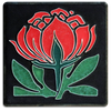 Motawi Peony Bloom in Red - 4x4 - The Artisan's Bench