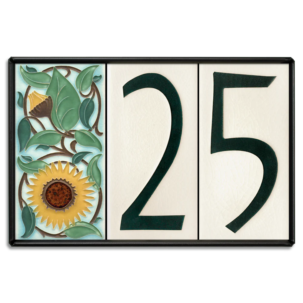 Motawi 4x8 House Number Frame | 3-Slot