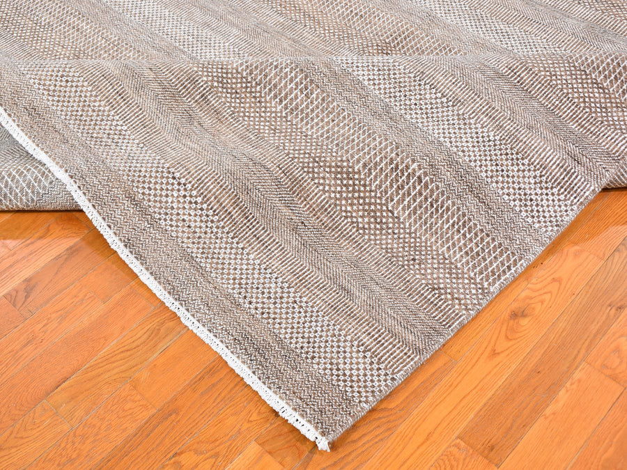 8'0"x10'0" | Brown Rug  | Wool and Silk | 21311