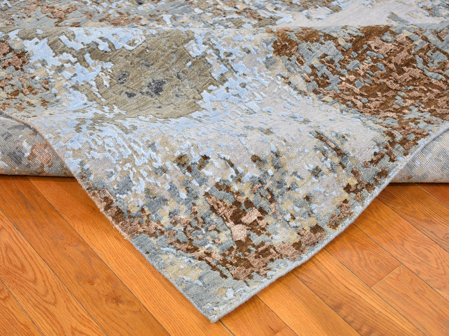 10'1" x 14'5" | Taupe Abstract | Wool and Silk | 21684