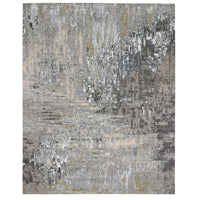 8'0" x 10'0" | Taupe Abstract | Wool and Silk | 21692