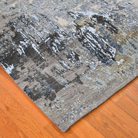8'0" x 10'0" | Taupe Abstract | Wool and Silk | 21692