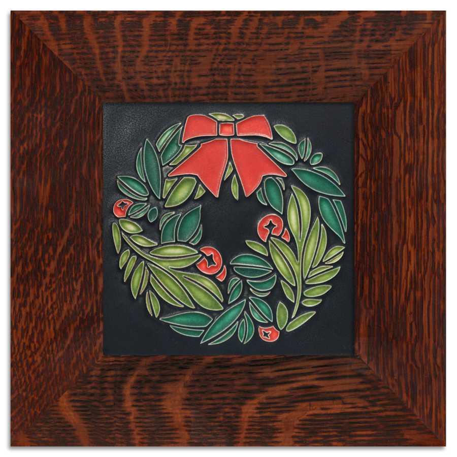 Motawi Wreath in Black - 6x6