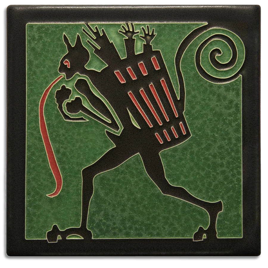 Motawi Krampus in Green - 6x6