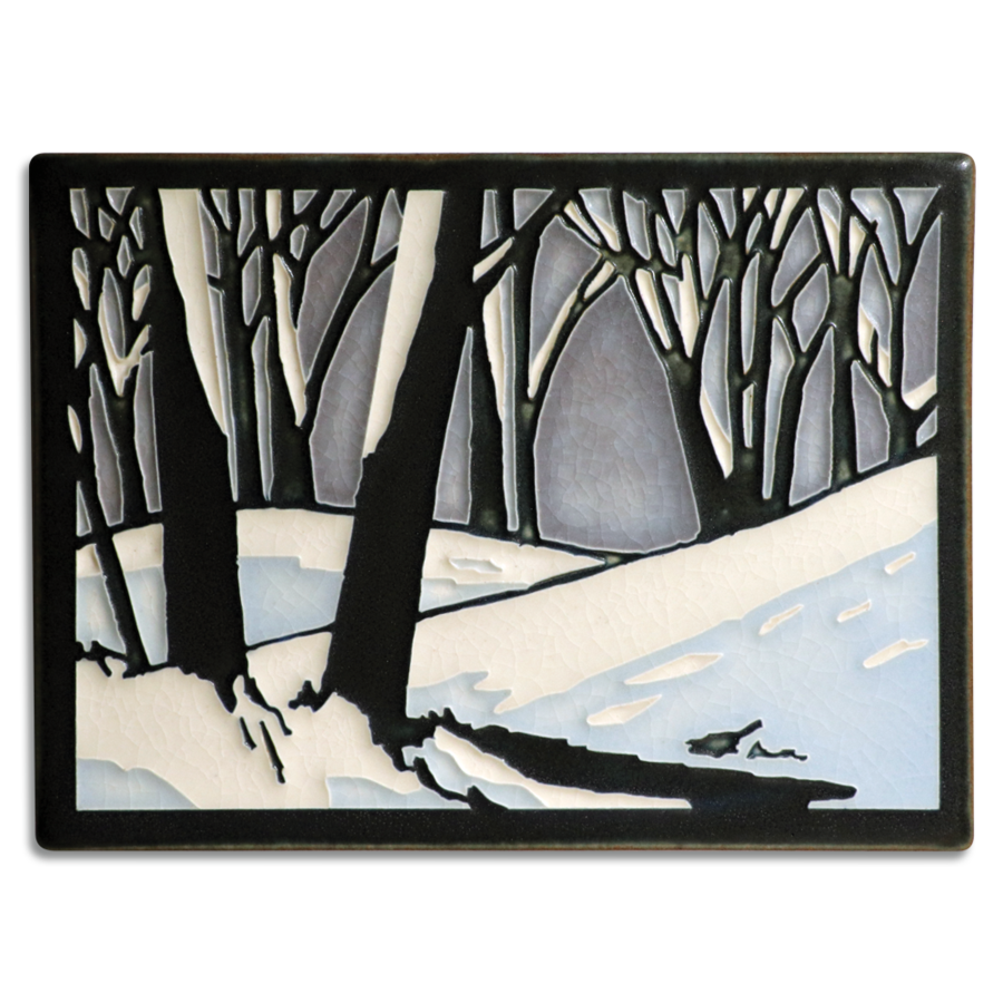 Motawi Snowscape in Twilight - 6x8