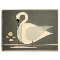 Motawi Trumpeter Swan in Grey - 6x8