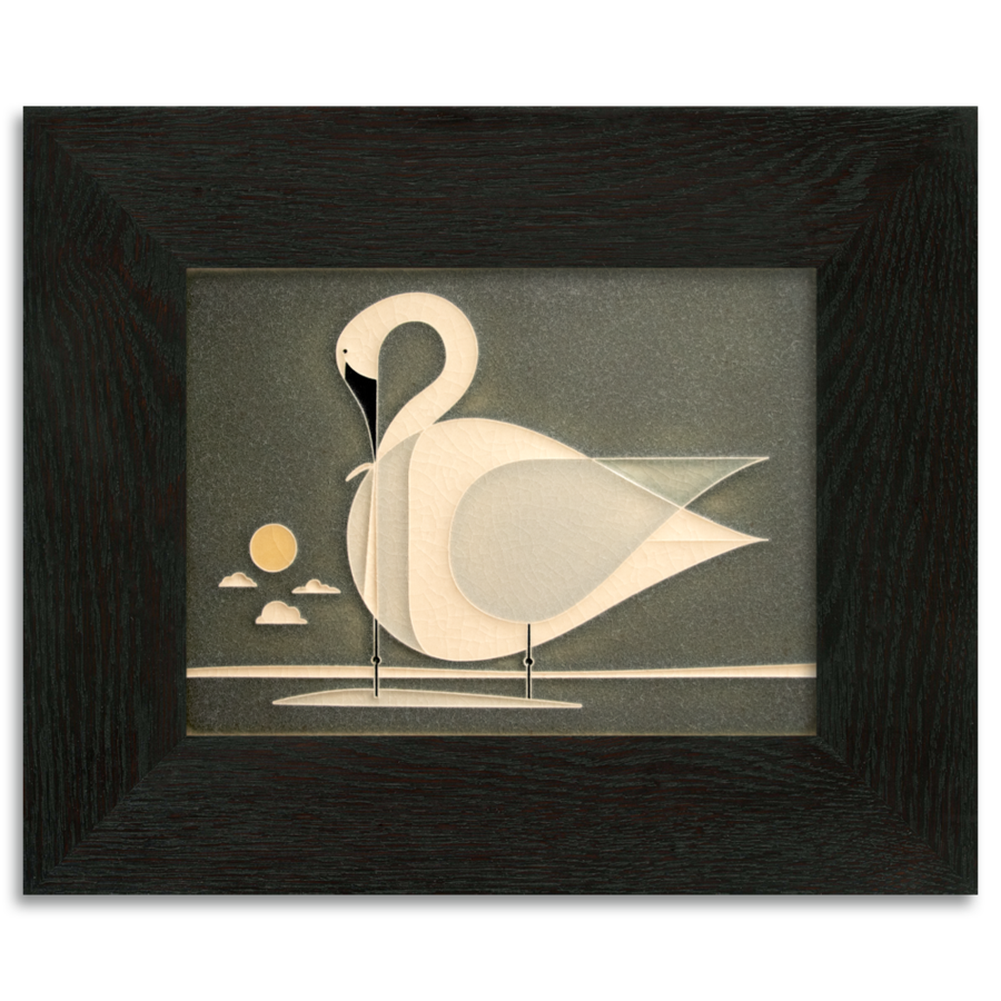 Motawi Trumpeter Swan in Grey - 6x8