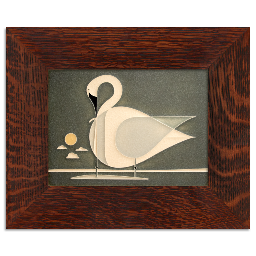 Motawi Trumpeter Swan in Grey - 6x8