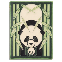 Motawi Panda Panda in Green - 6x8