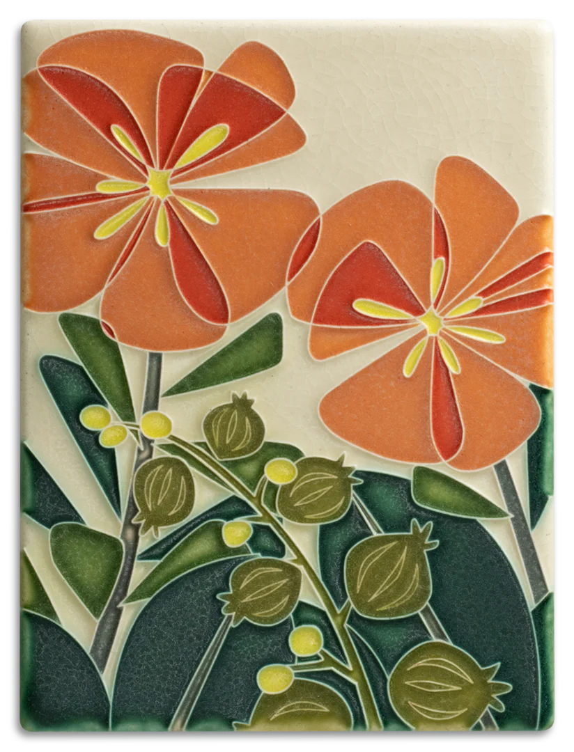 Motawi Blossom Bliss in Orange - 6x8