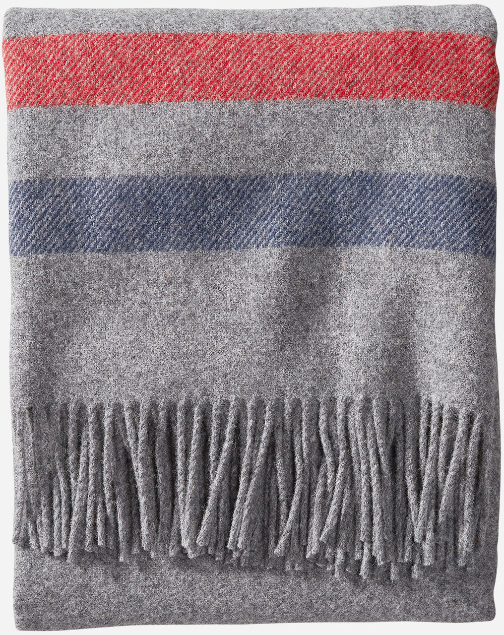 Eco-Wise Wool Throw | Grey Stripe