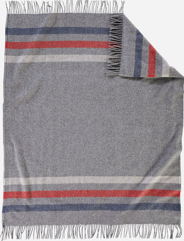 Eco-Wise Wool Throw | Grey Stripe