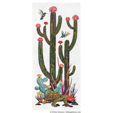 Cactus Country Tortoise | Archival Print