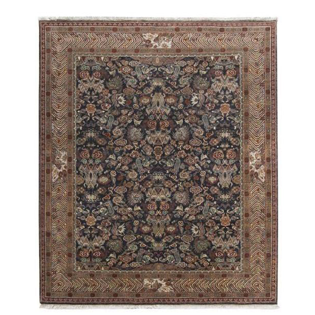 8'1"x9'9" | Charcoal Nanking | Wool | 8909
