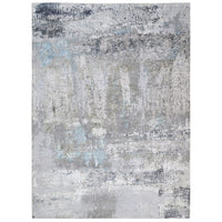 9'0" x 11'10" | Grey Abstract | Wool and Silk | 24671