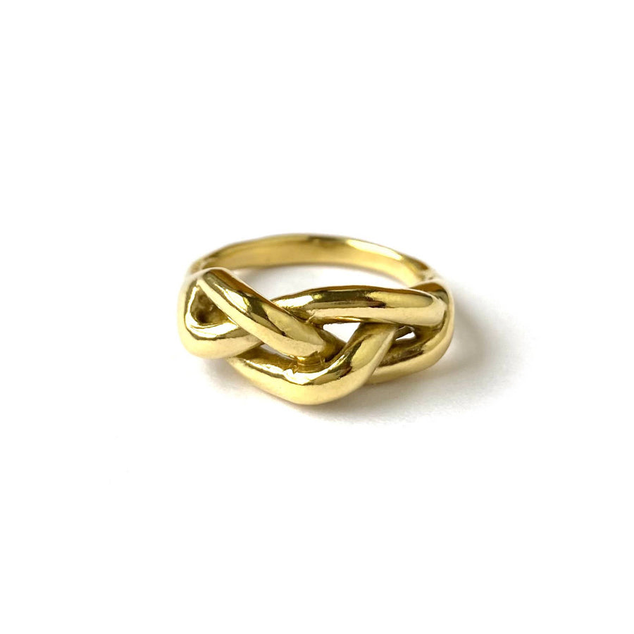 Plait Ring | Brass