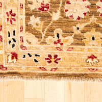 Brown and Gold Wool Rug 3 x 10 1/2' - Artisan's Bench