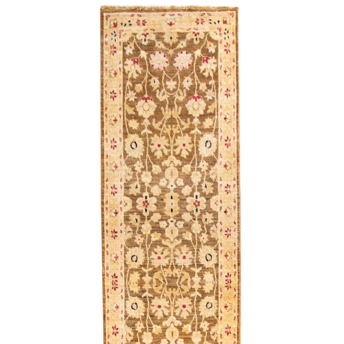 Brown and Gold Wool Rug 3 x 10 1/2' - Artisan's Bench