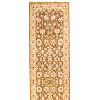 Brown and Gold Wool Rug 3 x 10 1/2' - Artisan's Bench