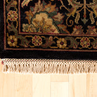 Black and Taupe Wool Rug 1 - 2 1/2' x 12' - Artisan's Bench