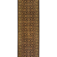 2'6"x10'0" | Black & Gold Runner | Wool | 9966