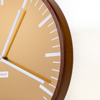 Wall Clock | Brass & Walnut