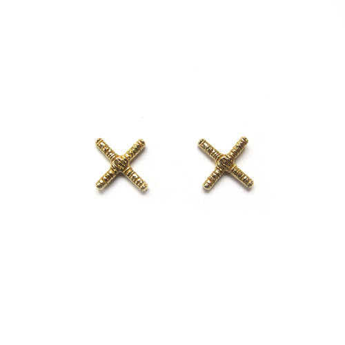 Intersect Mini Studs | Brass