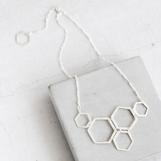 Honeycomb Cluster Necklace