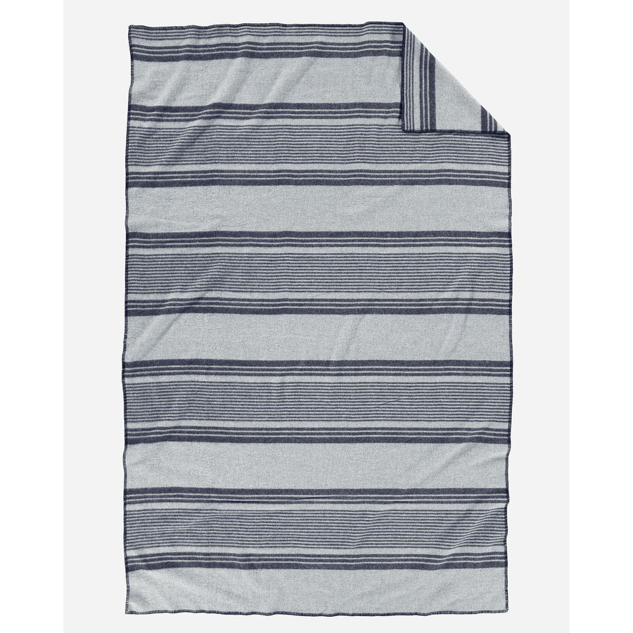 Eco-Wise Wool Throw | Irving Grey Stripe