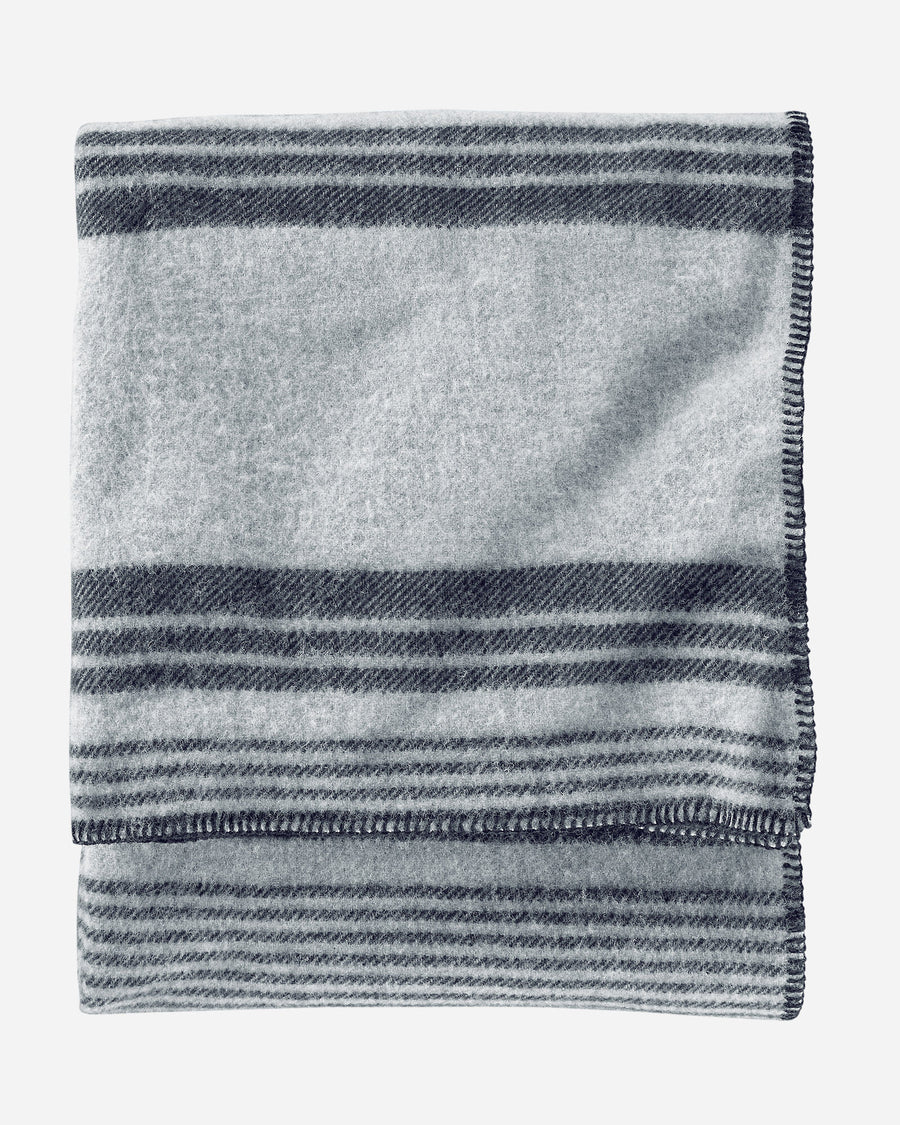 Eco-Wise Wool Throw | Irving Grey Stripe