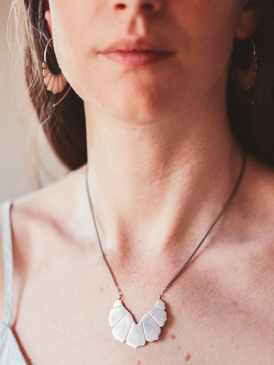 Felica Silver Petals Necklace