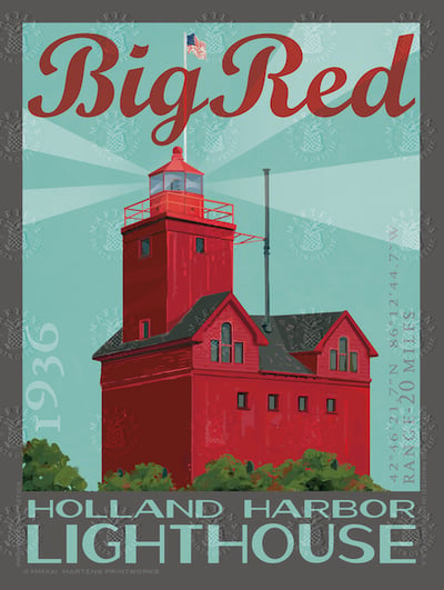 Holland Harbor Lighthouse Print | 11x14