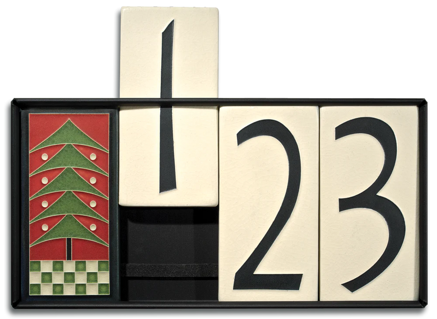 Motawi 4x8 House Number Frame | 3-Slot