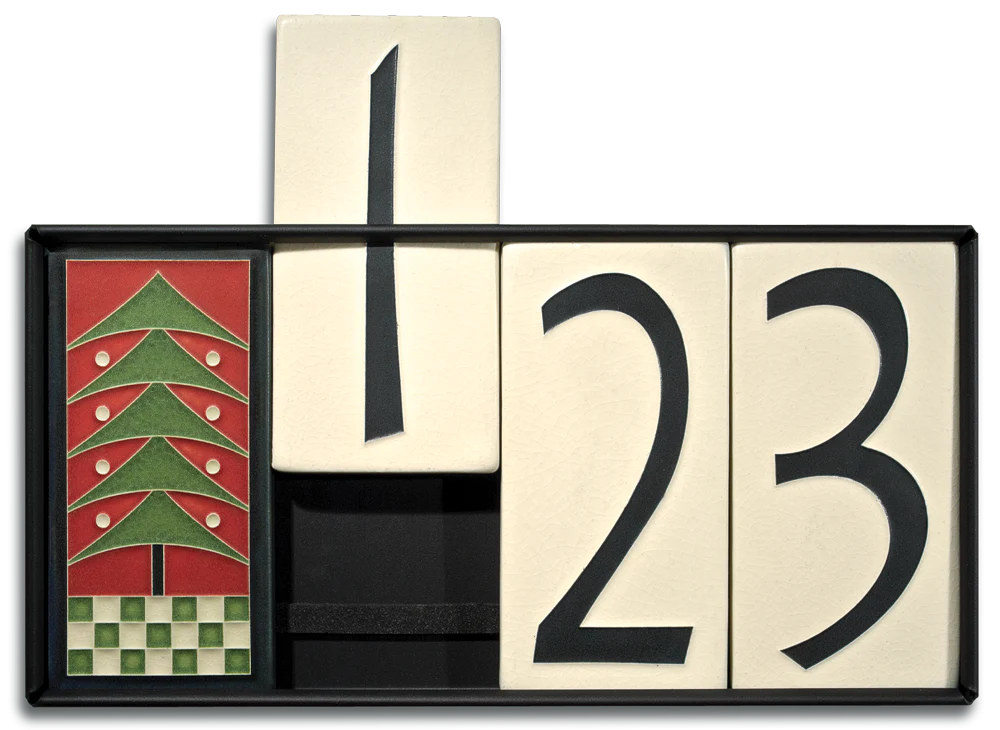Motawi 4x8 House Number Frame | 6-Slot