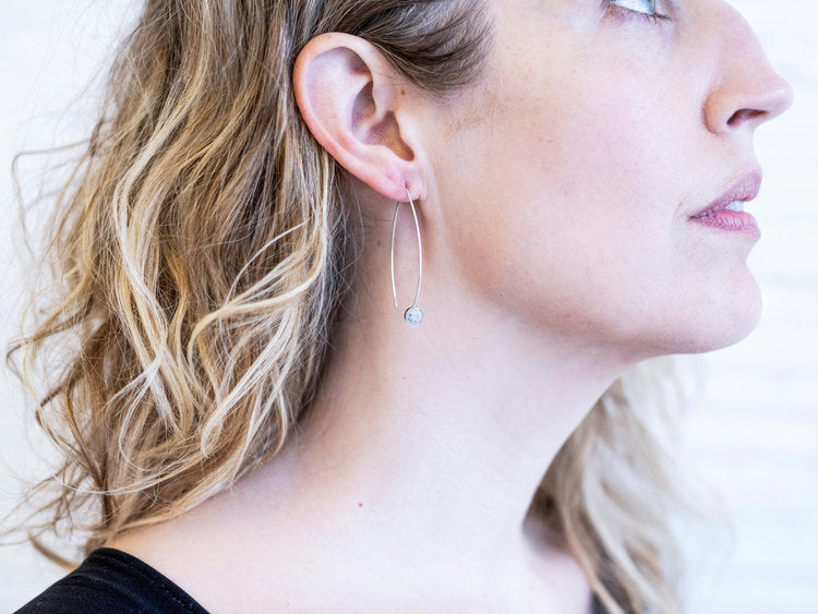 Sandstone Hoop Earrings