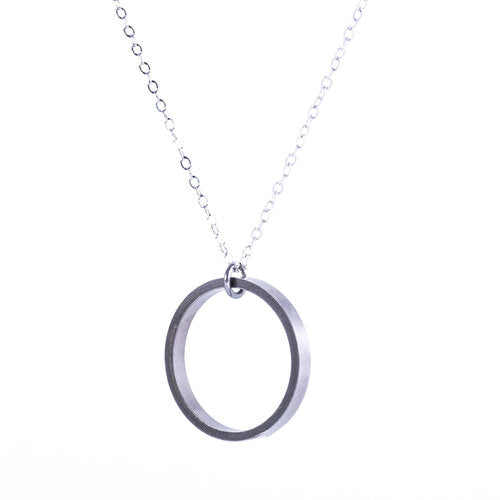 Circle Silver Necklace