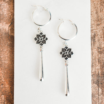 Silver Meraki Dangle Earrings