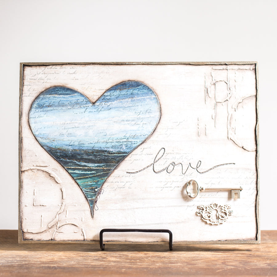 12x9 | Love is the Key Horizontal | Blue