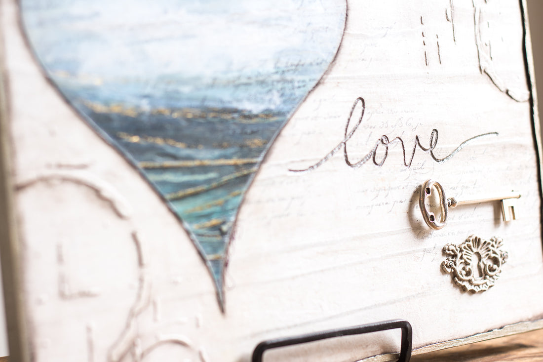 12x9 | Love is the Key Horizontal | Blue