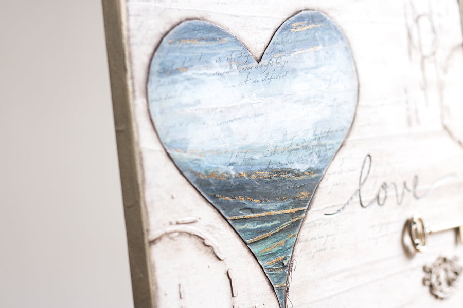 12x9 | Love is the Key Horizontal | Blue