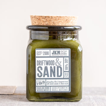 Driftwood & Sand Ampersand Candle
