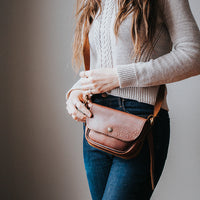 Convertible Crossbody Purse | Saddle Brown Leather