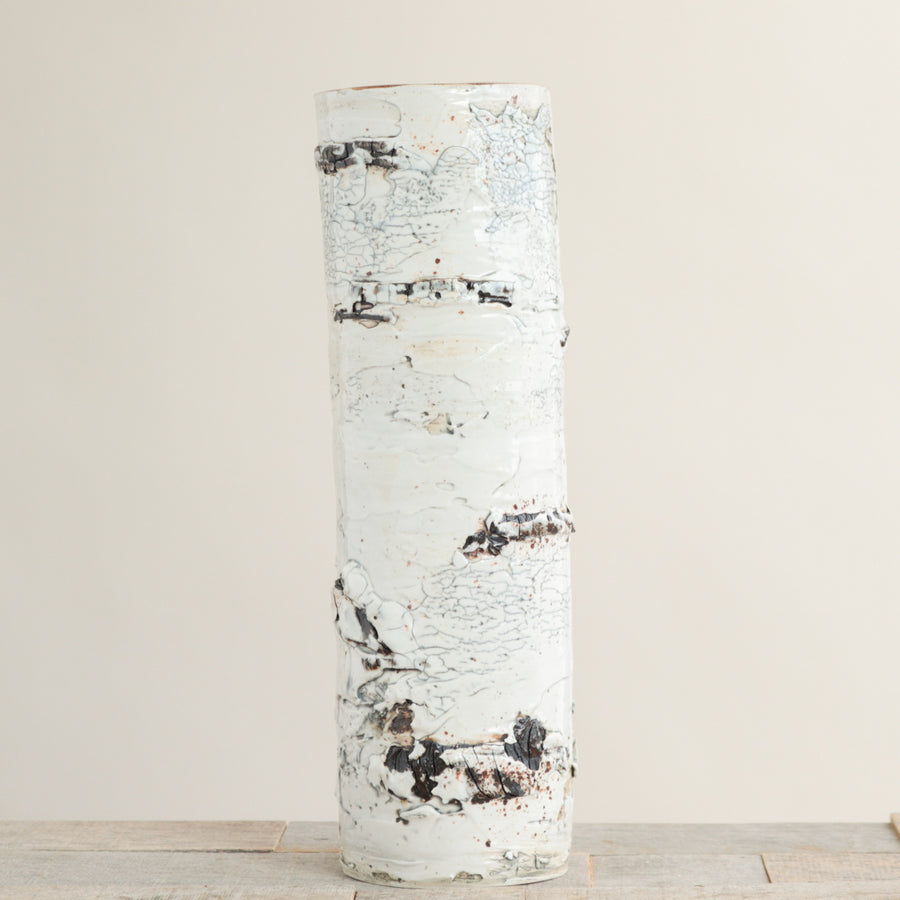 Birch Bark Log Vase | Large