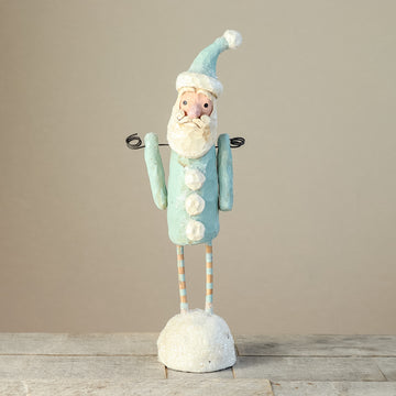 Santa Claus Carved Figure | Blue