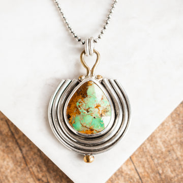 Baja Teardrop Lines Necklace