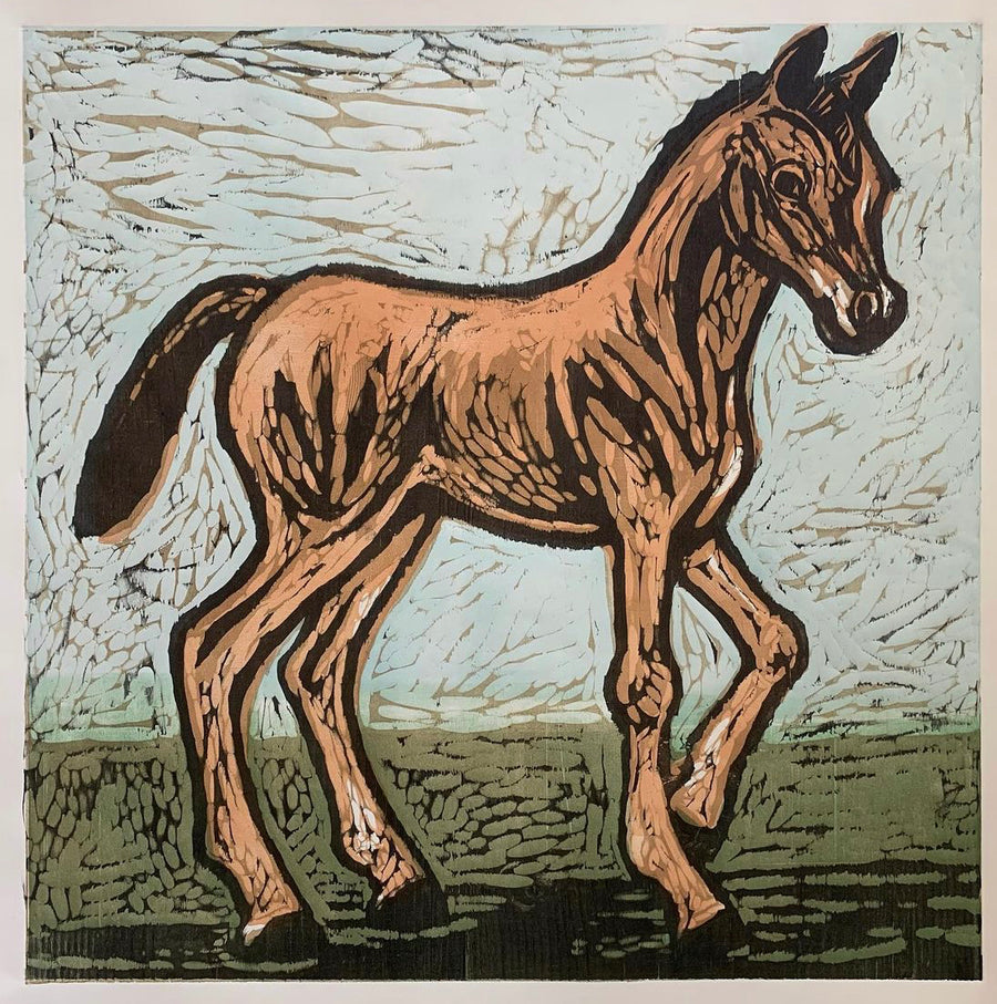 Foal 24x24 | Woodblock Print