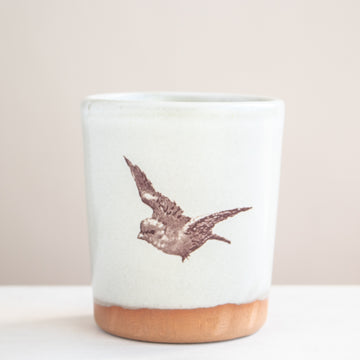 Flying Sparrow Tumbler | Cream