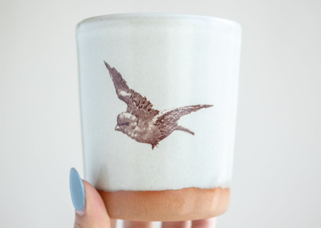 Flying Sparrow Tumbler | Cream