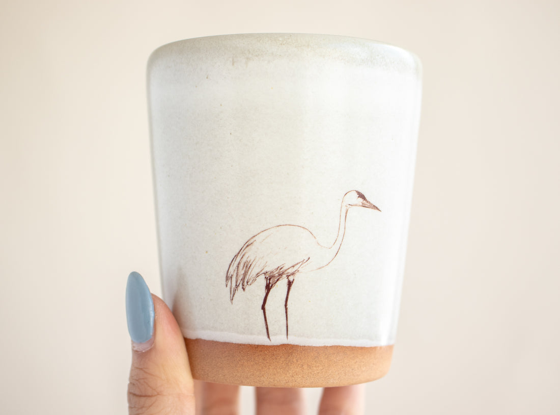 Sandhill Crane Tumbler | Cream